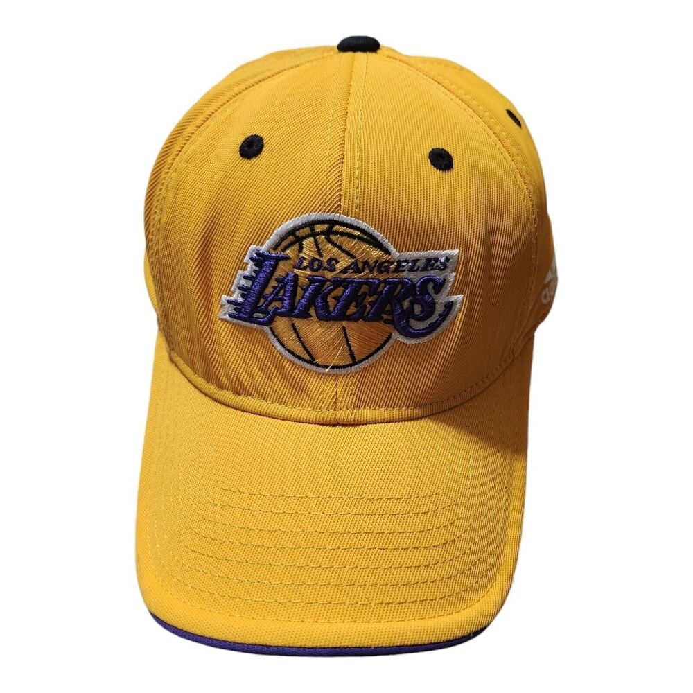 Adidas Los Angeles Lakers Hat Mens Gold NBA Basketball Embroidered Cap OSFA